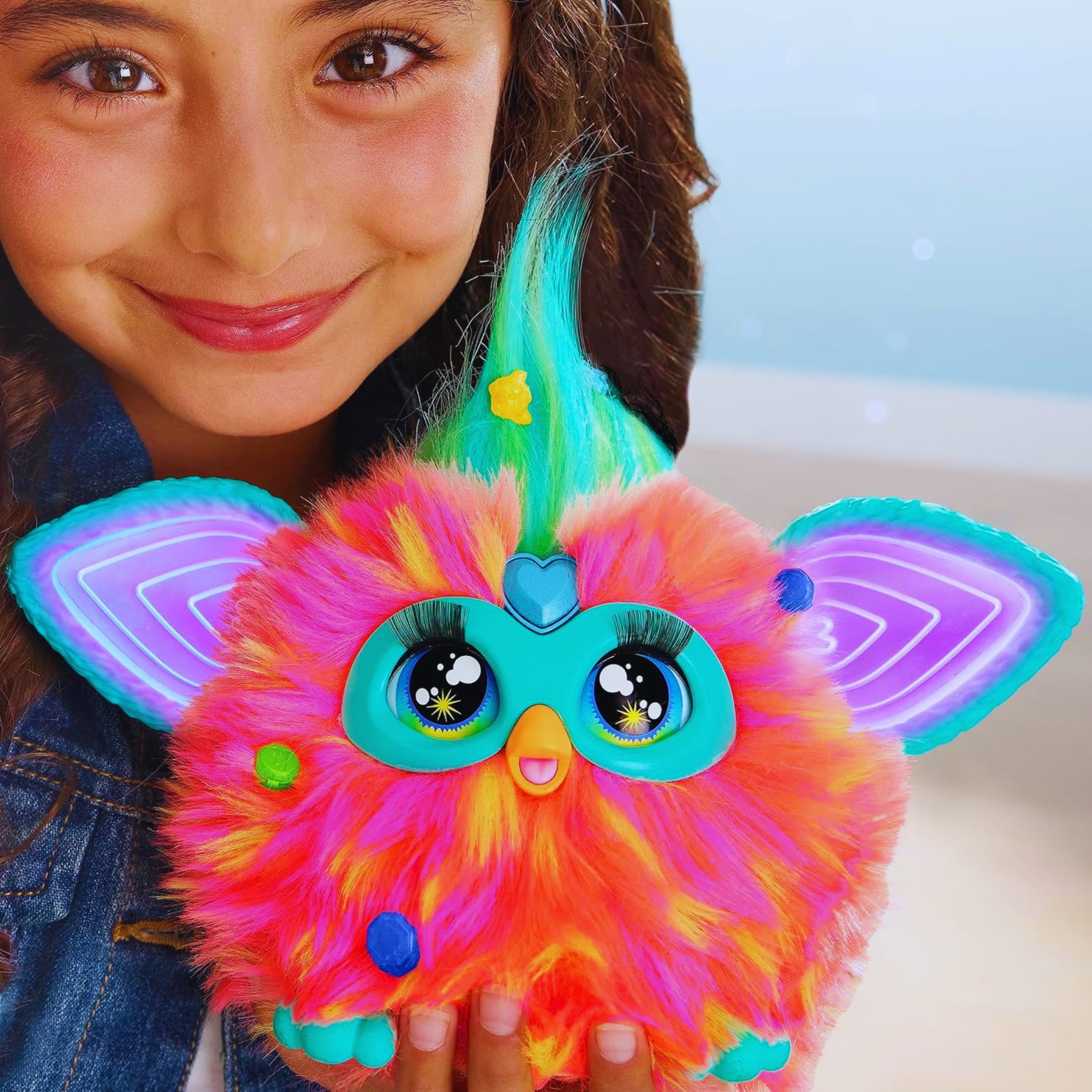 Furby Coral Interactive Plush Toys with 15 Fashion Accessories Voice Activated Animatronic Dancing Soft Toy for Kid Toddlers Christmas Holiday Birthday Gifts for 6 Yrs Old Up
