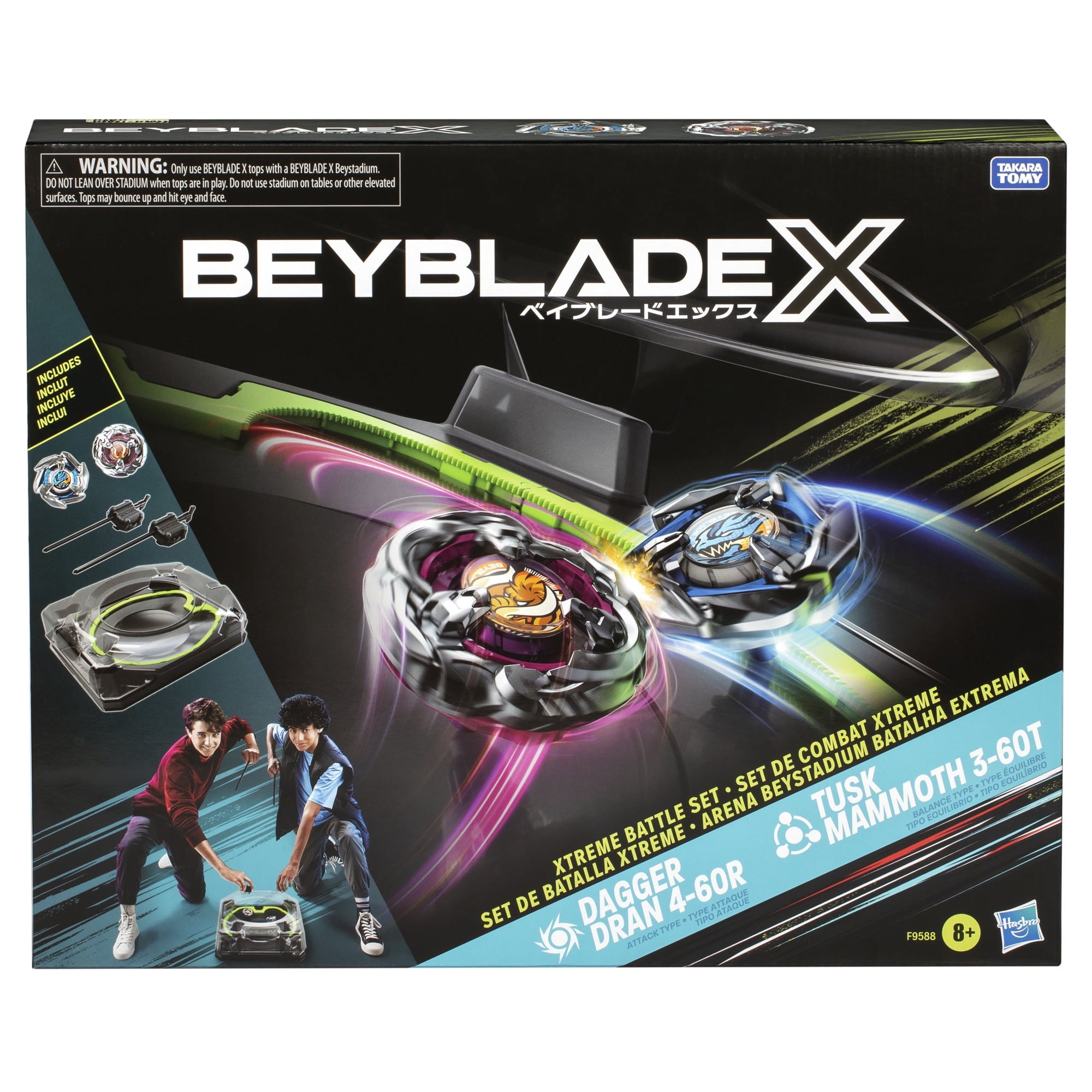 Beyblade X Xtreme Battle Set with Beystadium, 2 Right-Spinning Battling Tops, and 2 Launchers