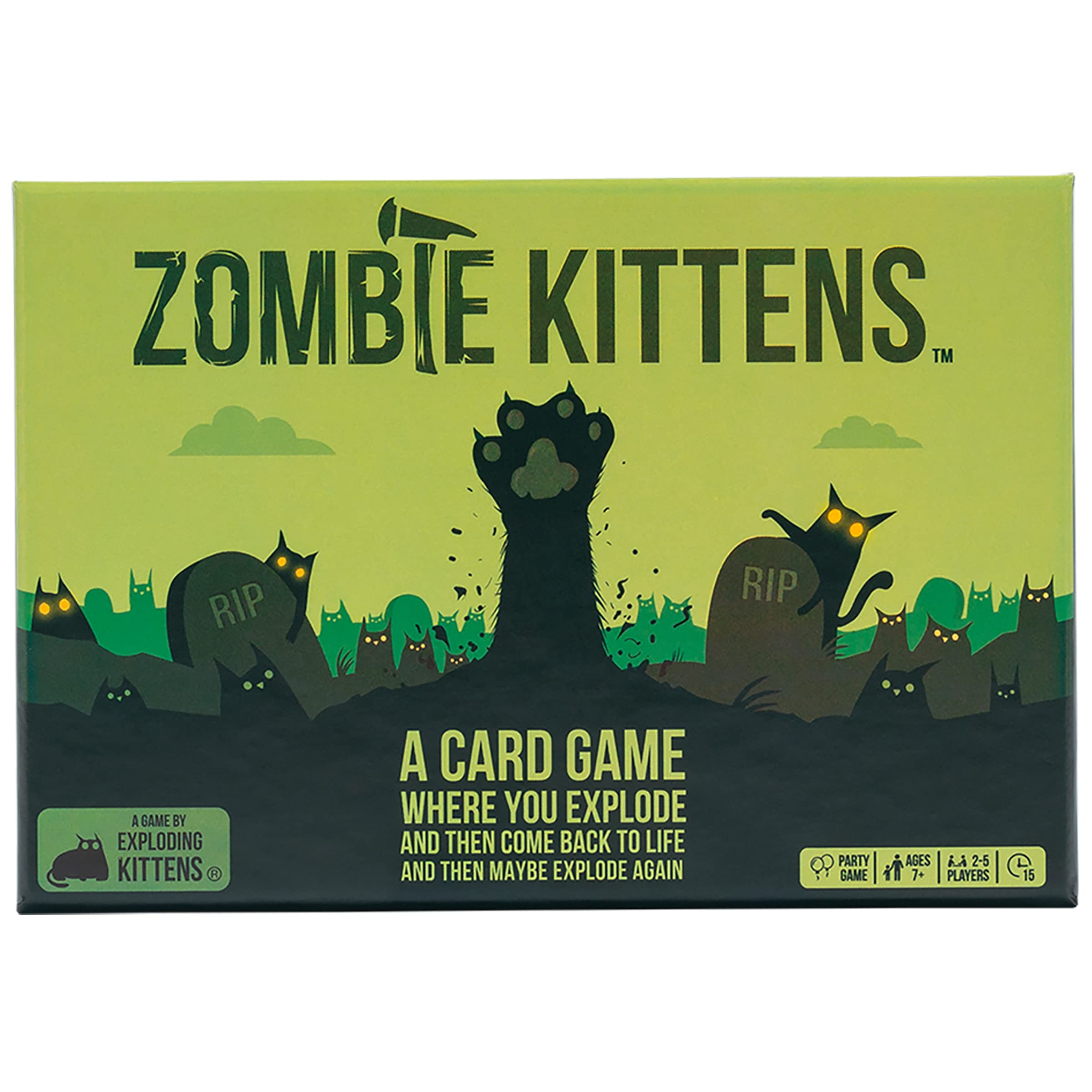 Exploding Kittens Original Edition - 2-5 Players - Ages 7+ - 15 Minutes to Play - High Stakes Card Game - Party Game, Family Game Night, Kid and Adult Card Game