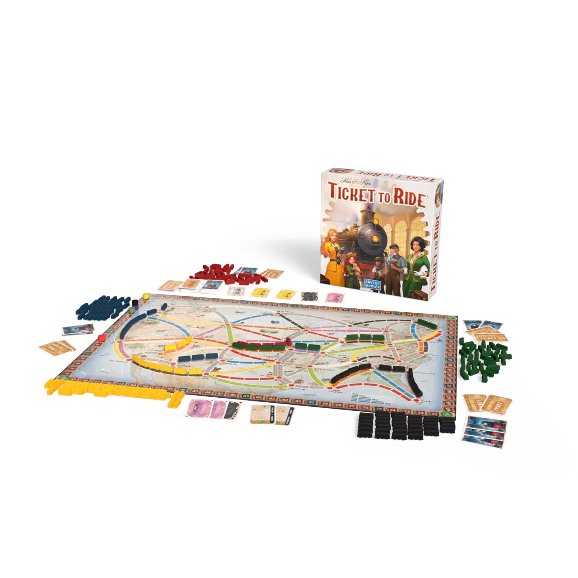 Asmodee Ticket to Ride Board Game (2025 Refresh) - A Cross-Country Train Adventure for Friends and Family, Strategy Game for Kids & Adults, Ages 8+, 2-5 Players, 30-60 Minute Playtime