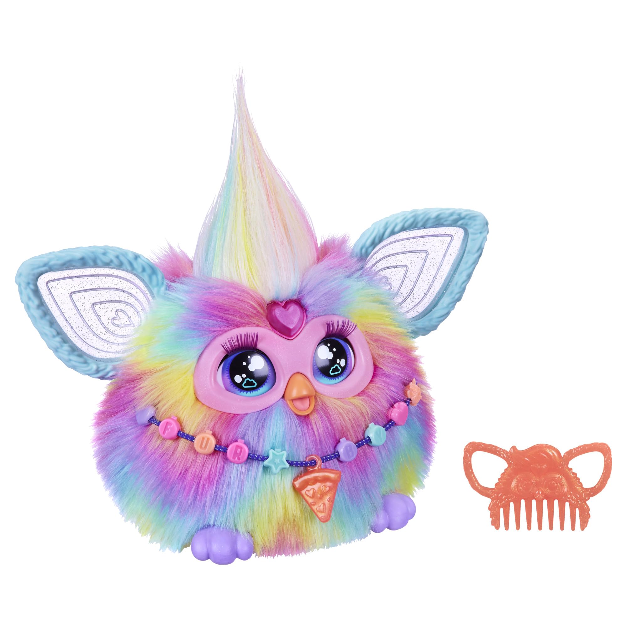 Furby Purple, 15 Fashion Accessories, Interactive Plush Toys for 6 Year Old Girls & Boys & Up, Voice Activated Animatronic