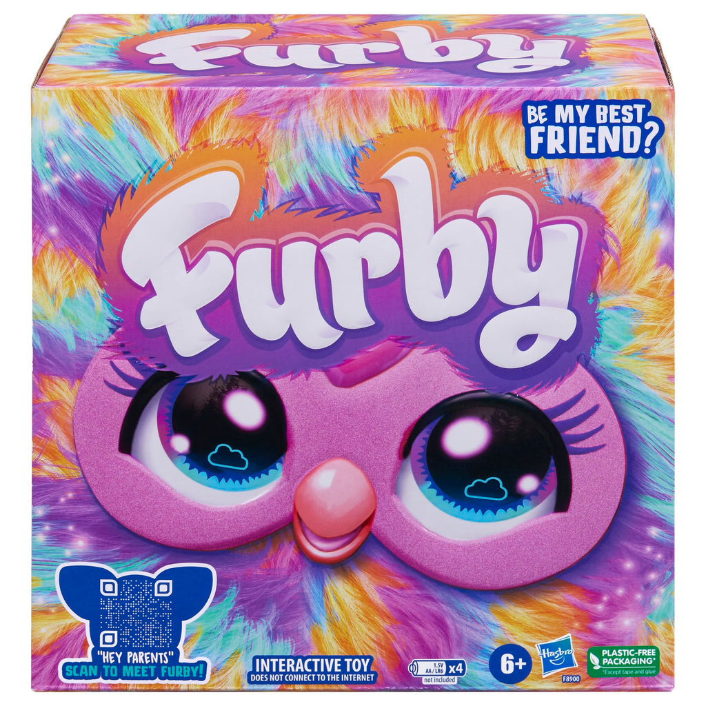 Furby Purple, 15 Fashion Accessories, Interactive Plush Toys for 6 Year Old Girls & Boys & Up, Voice Activated Animatronic