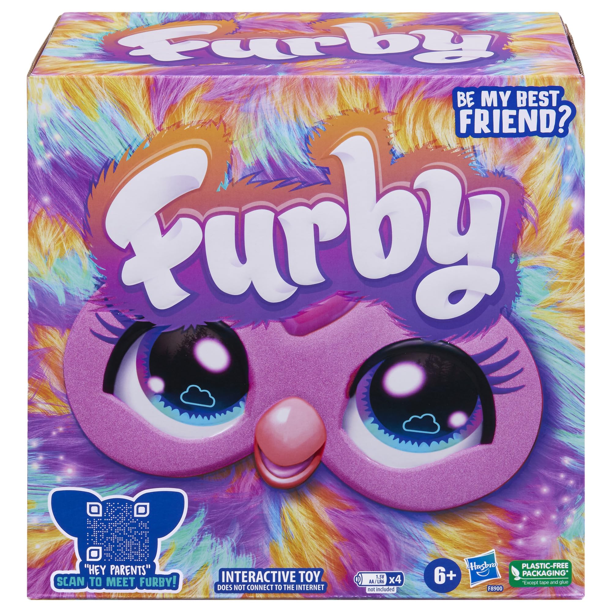 Furby Purple, 15 Fashion Accessories, Interactive Plush Toys for 6 Year Old Girls & Boys & Up, Voice Activated Animatronic