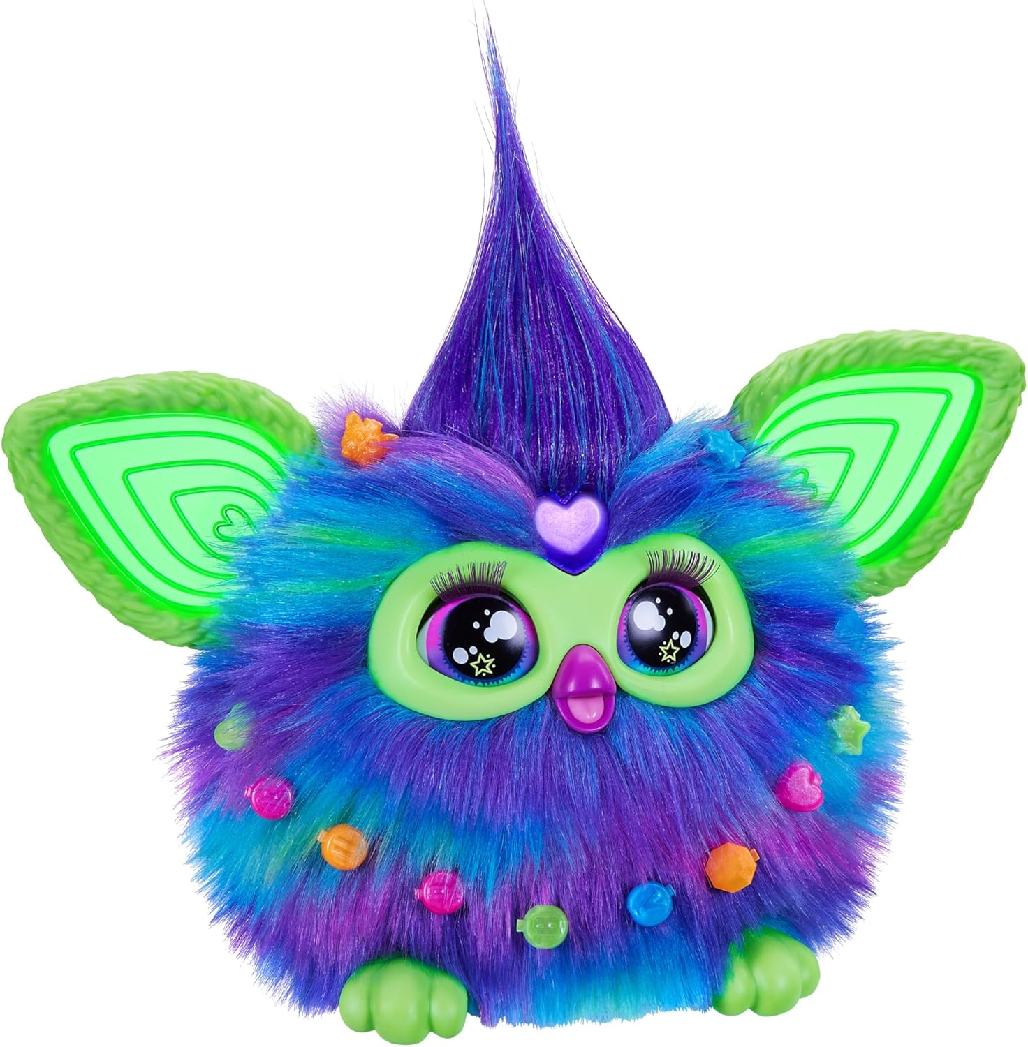 Furby Galaxy Edition, Glow in The Dark, 15 Fashion Accessories, Interactive Plush Toys for 6 Year Old Girls & Boys & Up, Voice Activated Animatronic (Amazon Exclusive)