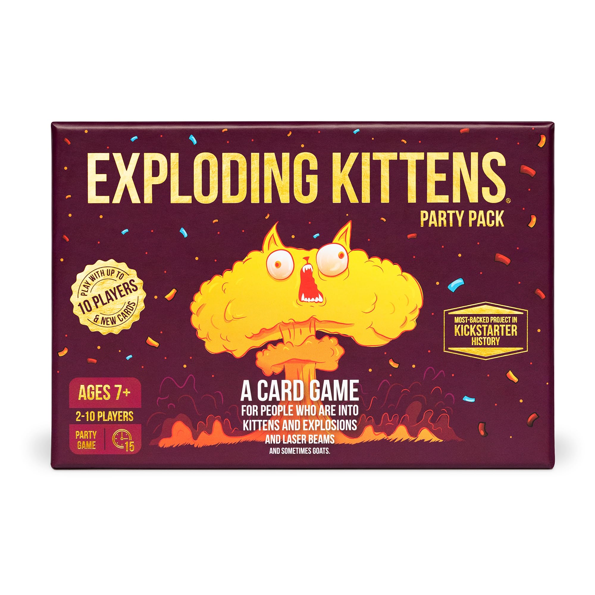 Exploding Kittens Original Edition - 2-5 Players - Ages 7+ - 15 Minutes to Play - High Stakes Card Game - Party Game, Family Game Night, Kid and Adult Card Game