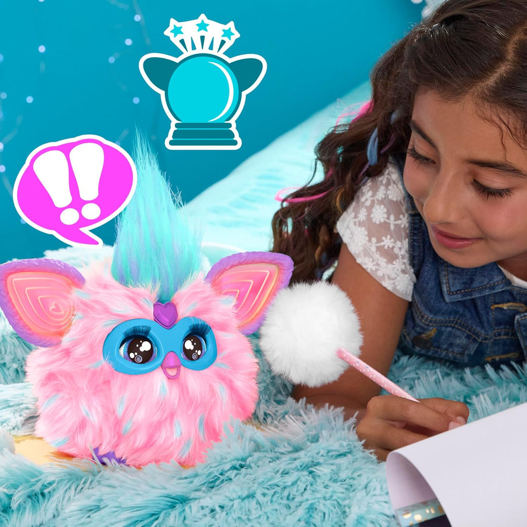 Furby Cotton Candy, 15 Fashion Accessories, Interactive Plush Toys for 6 Year Old Girls & Boys & Up, Voice Activated Animatronic, Pink & Blue (Amazon Exclusive)