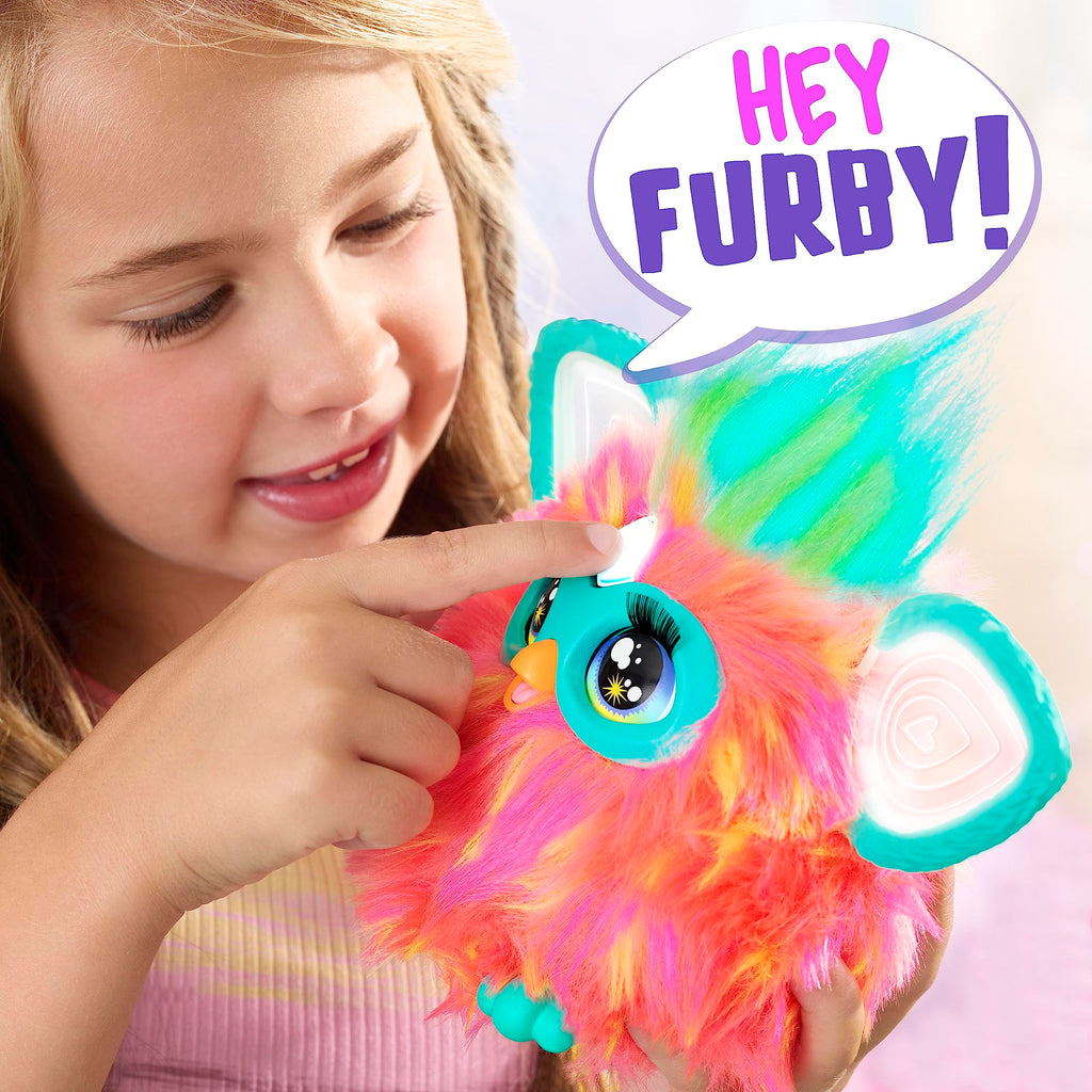 Furby Purple, 15 Fashion Accessories, Interactive Plush Toys for 6 Year Old Girls & Boys & Up, Voice Activated Animatronic