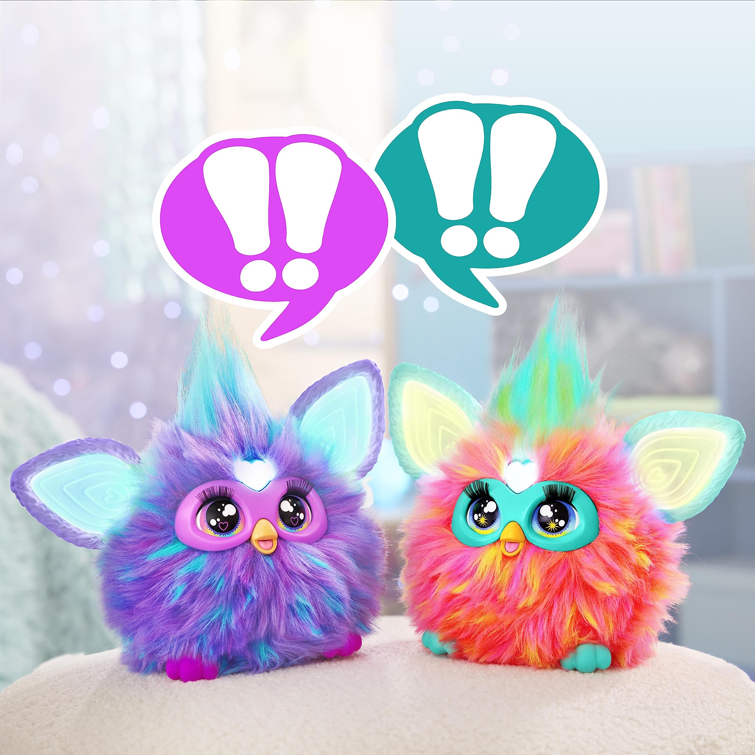 Furby Purple, 15 Fashion Accessories, Interactive Plush Toys for 6 Year Old Girls & Boys & Up, Voice Activated Animatronic