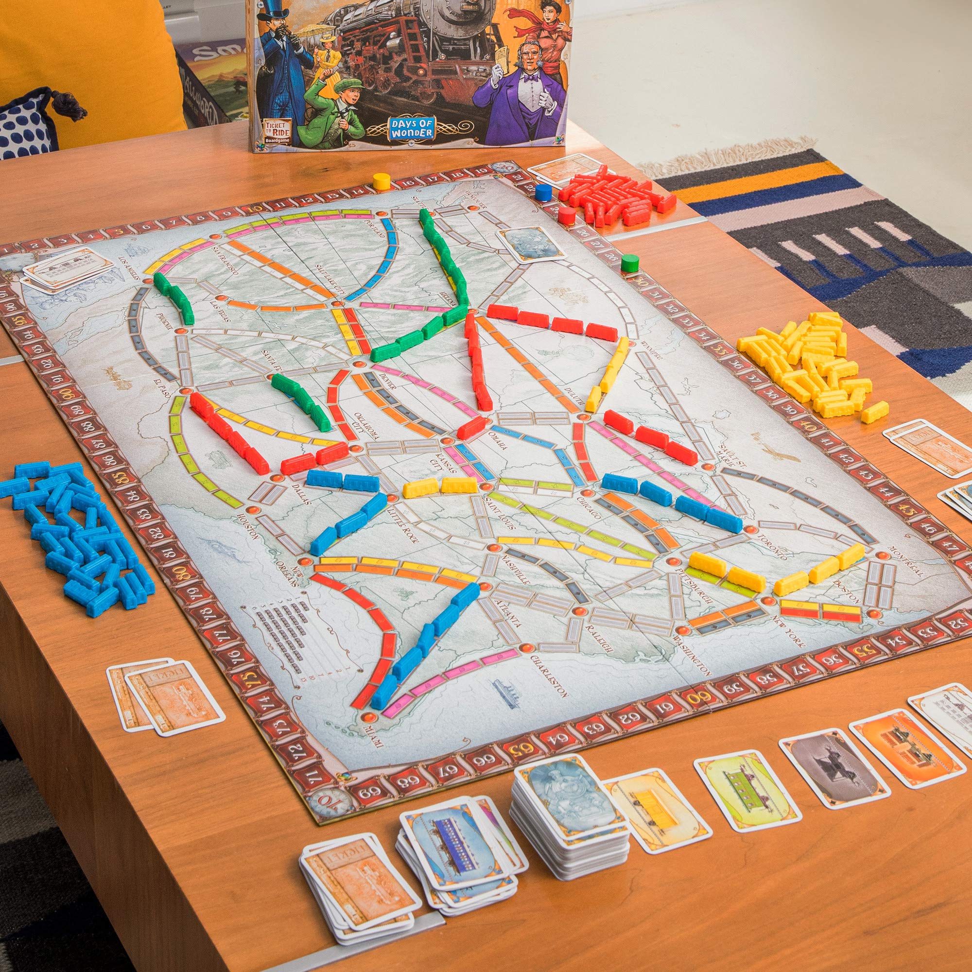 Asmodee Ticket to Ride Board Game (2025 Refresh) - A Cross-Country Train Adventure for Friends and Family, Strategy Game for Kids & Adults, Ages 8+, 2-5 Players, 30-60 Minute Playtime