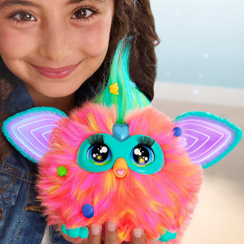 Furby Purple, 15 Fashion Accessories, Interactive Plush Toys for 6 Year Old Girls & Boys & Up, Voice Activated Animatronic