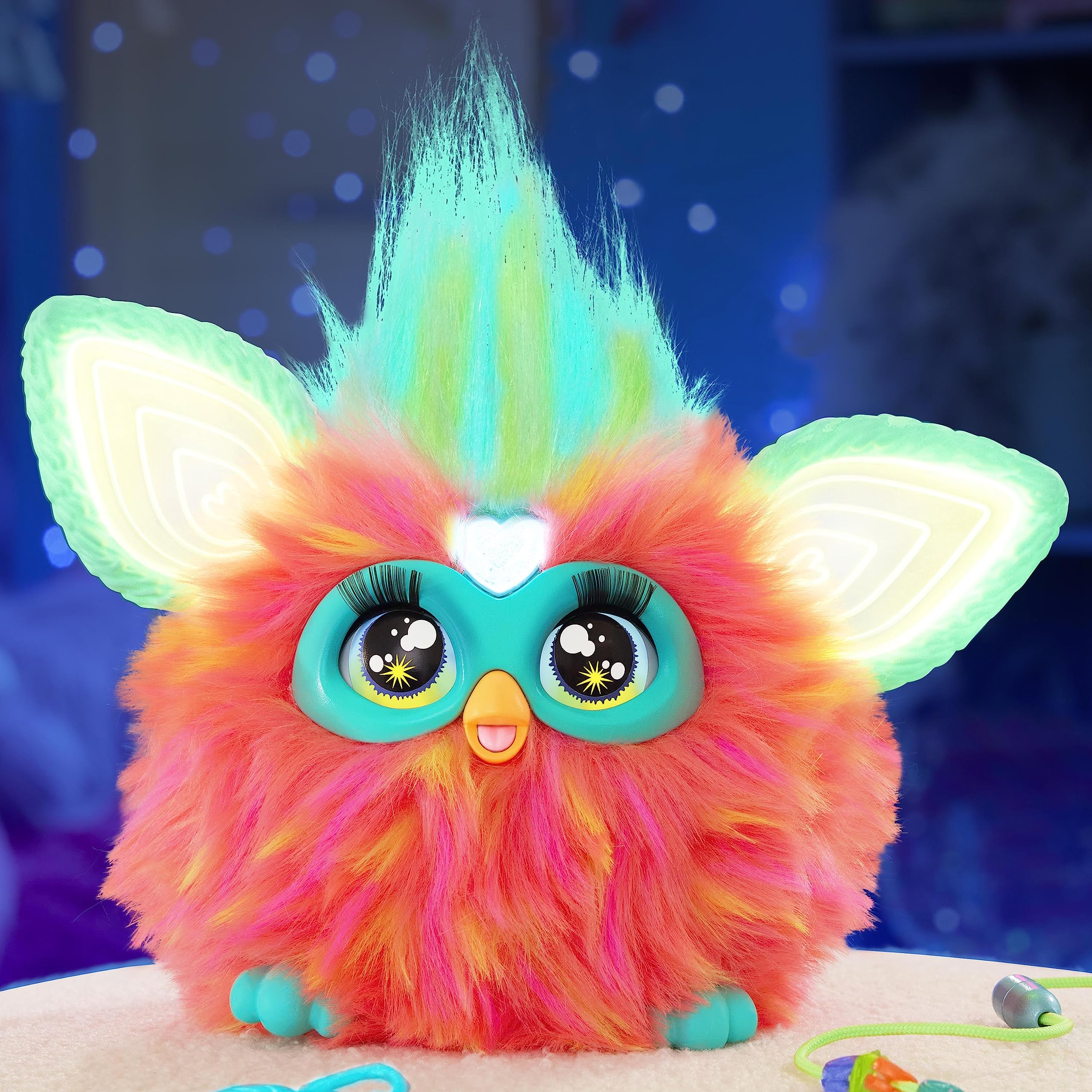 Furby Purple, 15 Fashion Accessories, Interactive Plush Toys for 6 Year Old Girls & Boys & Up, Voice Activated Animatronic