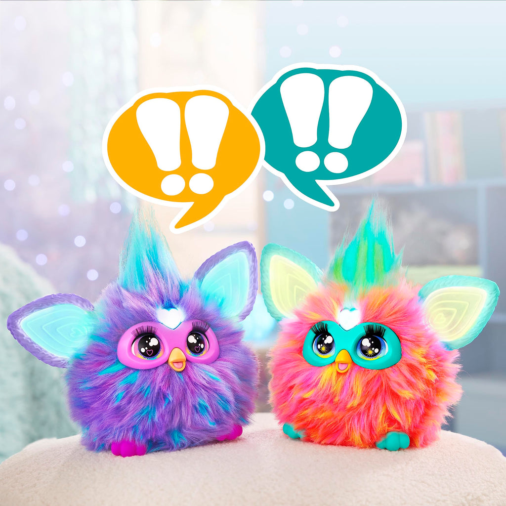 Furby Purple, 15 Fashion Accessories, Interactive Plush Toys for 6 Year Old Girls & Boys & Up, Voice Activated Animatronic