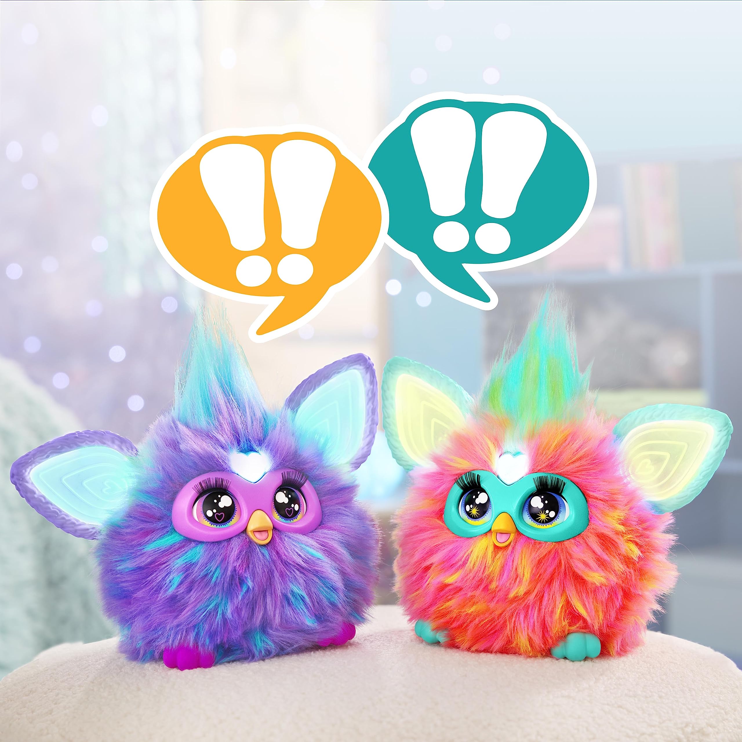 Furby Purple, 15 Fashion Accessories, Interactive Plush Toys for 6 Year Old Girls & Boys & Up, Voice Activated Animatronic