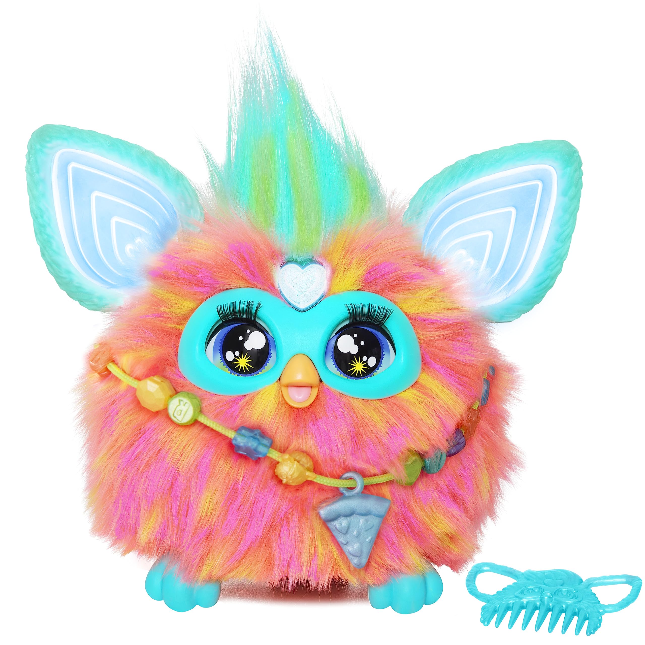 Furby Purple, 15 Fashion Accessories, Interactive Plush Toys for 6 Year Old Girls & Boys & Up, Voice Activated Animatronic
