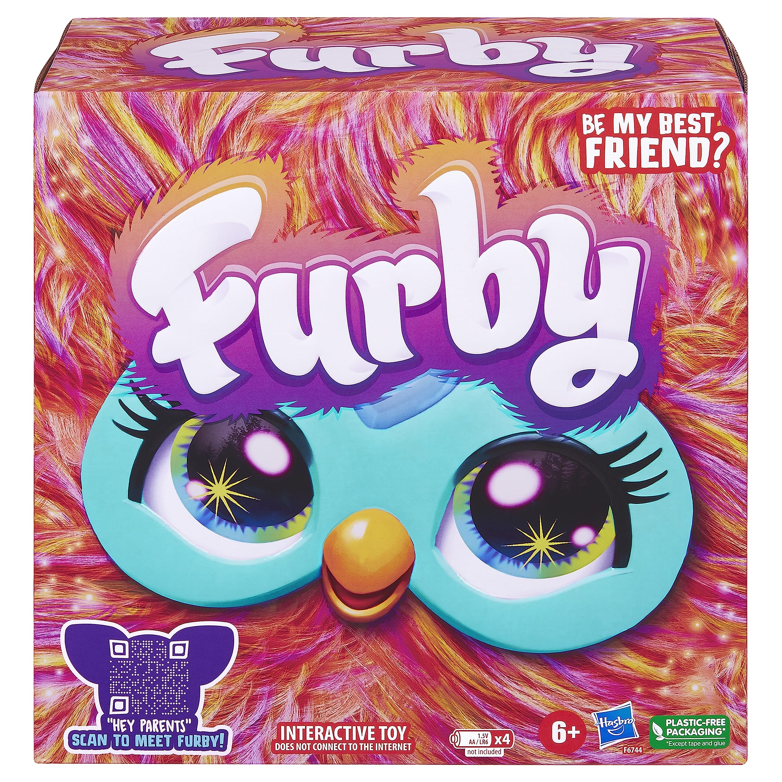 Furby Purple, 15 Fashion Accessories, Interactive Plush Toys for 6 Year Old Girls & Boys & Up, Voice Activated Animatronic
