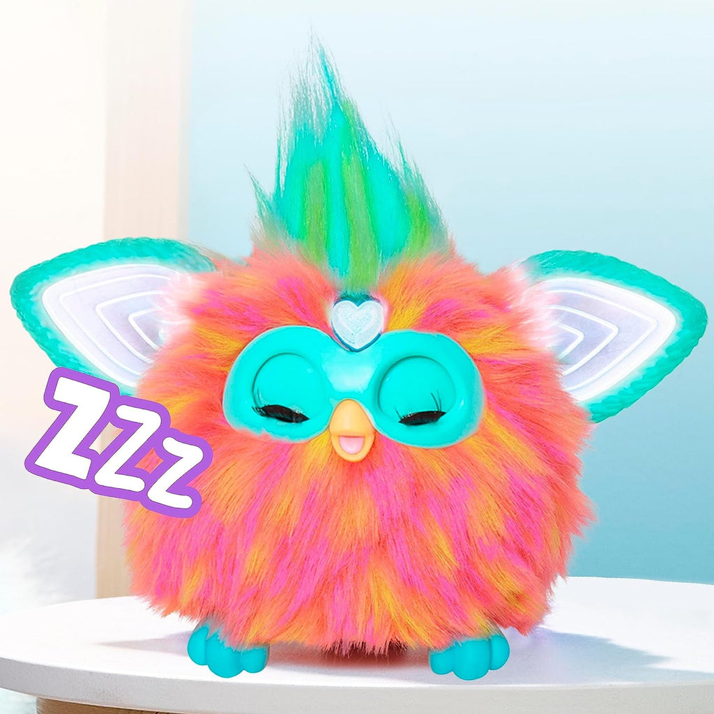 Furby Coral Interactive Plush Toys with 15 Fashion Accessories Voice Activated Animatronic Dancing Soft Toy for Kid Toddlers Christmas Holiday Birthday Gifts for 6 Yrs Old Up