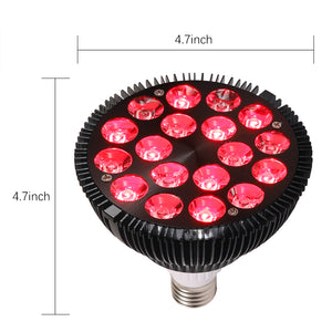 Red Light Therapy lamp 54 W 18 LED with Socket, Deep Red 660nm / 850nm Infrared