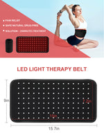 Load image into Gallery viewer, Red Light Therapy Belt Device, 660nm Red Light and 850nm Near Infrared Light Large wrap pad for Skin, Pain Relief &amp; Blood Circulation Improvement
