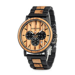 Load image into Gallery viewer, BOBO BIRD Wooden Men Watches Relogio Masculino Top Brand Luxury Stylish Chronograph Military Watch A Great Gift for Male OEM
