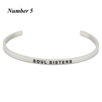 Load image into Gallery viewer, Mantra Stainless Steel Love Cuff bracelets Bangle Inspirational Quote Mantra Bangles Opened for women

